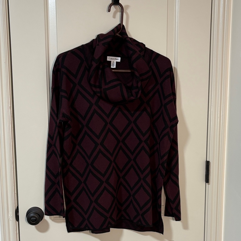 Calvin Klein Women's Cowl Neck Sweater/Tunic